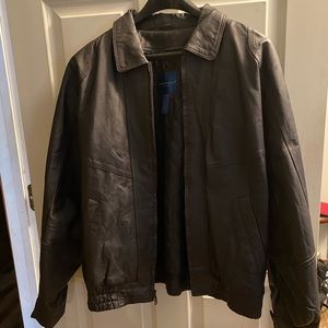 Leather coat